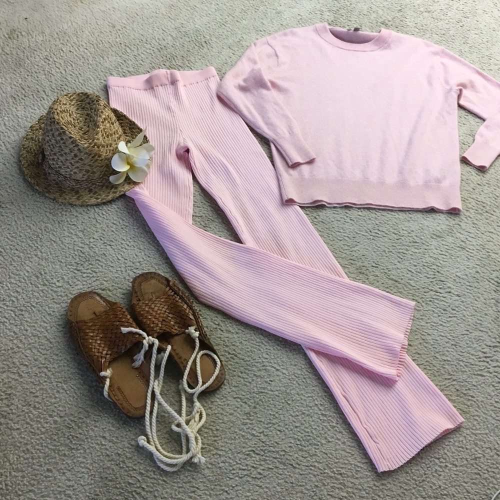 JCREW & PRETTYLITTLETHINGS/CASHMERE SWEATERwRIBBED PANTS SET/NEW